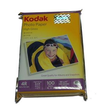 Фотобумага Kodak 4R (10,2х15,2) глянцевая 180г/м 100л. (ПАКЕТ-ФОЛЬГА)
